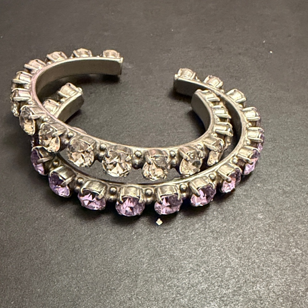 Sorrelli Lavender and Clear Crystal Bracelet - Picture 2 of 2